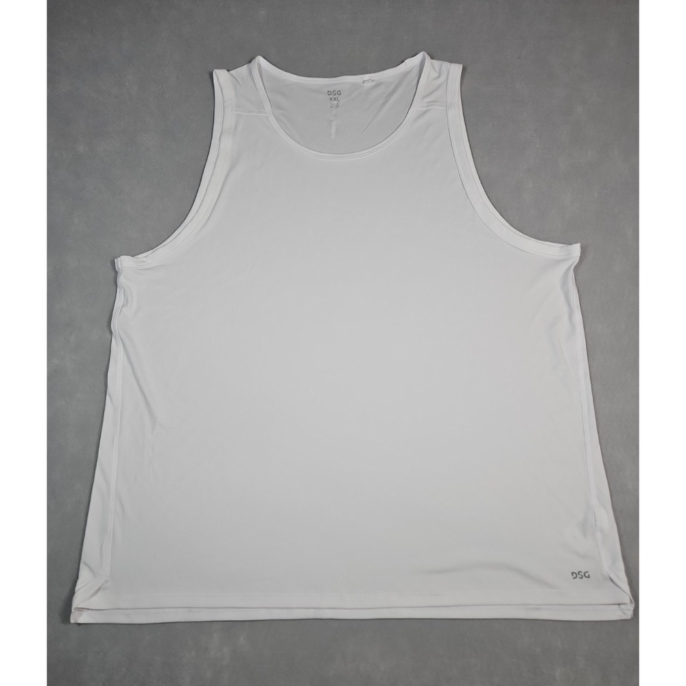 DSG Mens White Athletic Performance Tank Top Size XXL NWOT